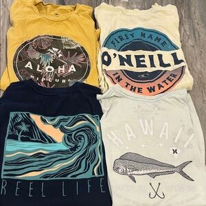 Hawaiian ONeil Hurley Reel Life Rip Curl t-shirts Men Sz S